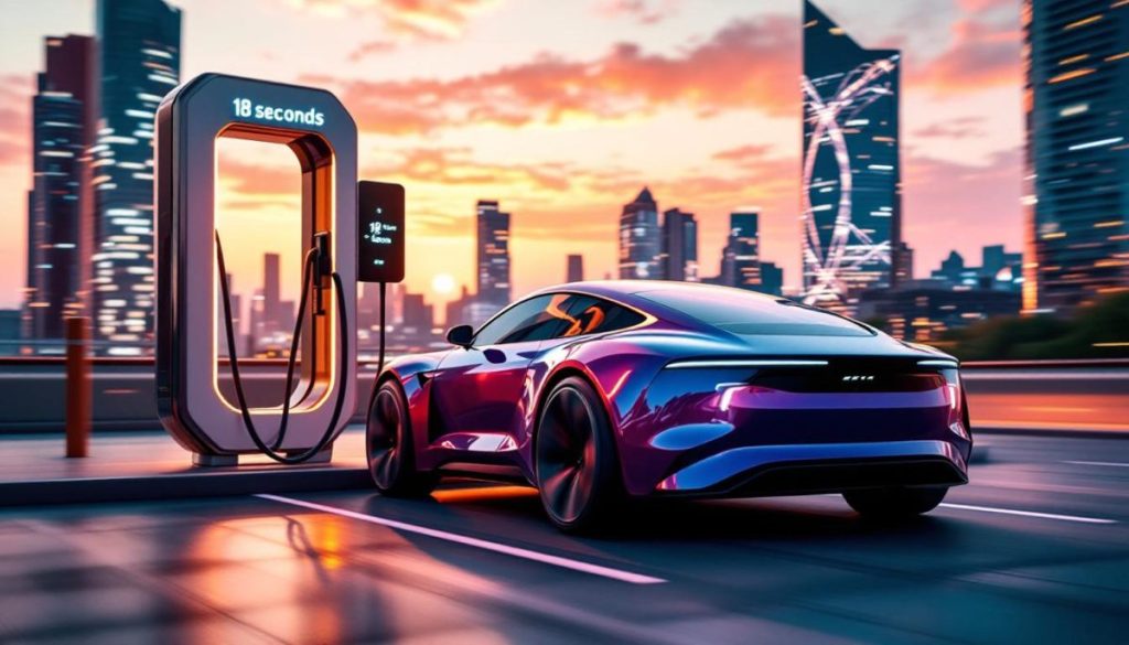 découvrez la révolution de la mobilité électrique avec une voiture qui se recharge en seulement 18 secondes, surpassant la rapidité d'un plein d'essence. vivons l'avenir de la conduite durable et innovante!