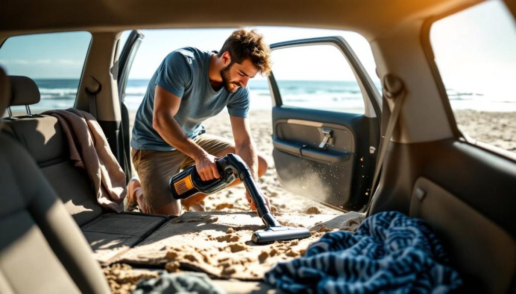 découvrez comment éliminer efficacement le sable de votre voiture après une journée à la plage. astuces simples et rapides pour garder votre véhicule propre !