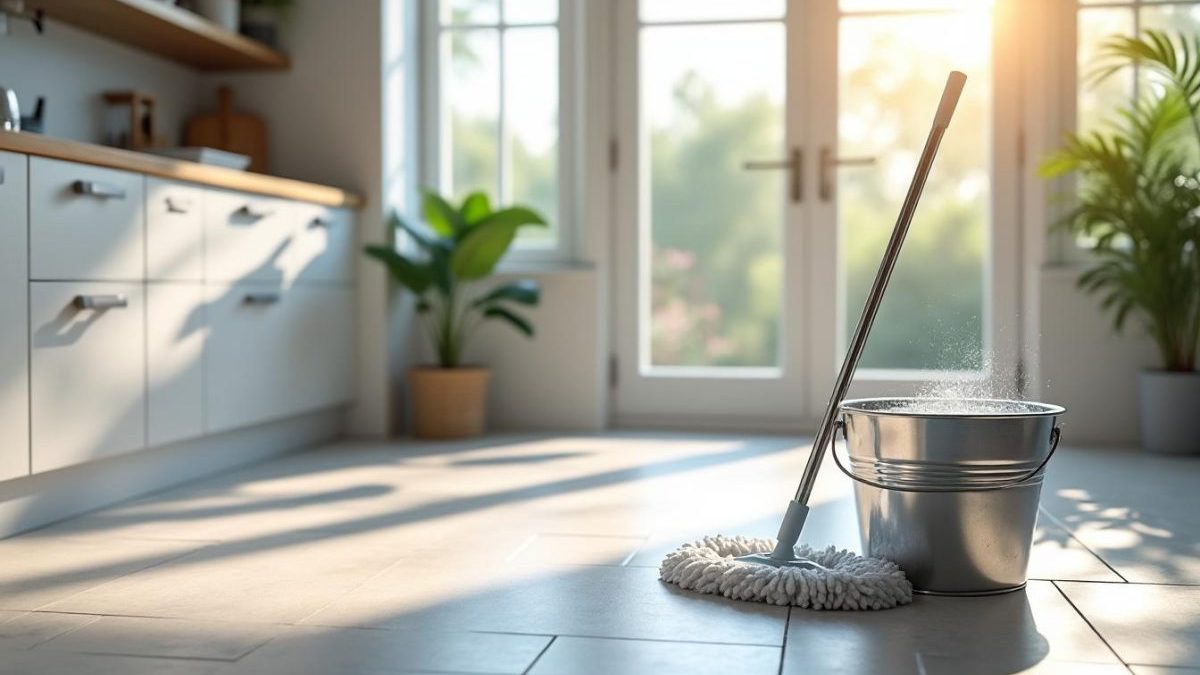 découvrez comment nettoyer vos sols efficacement avec cette astuce au savon noir : diluez 2 cuillères dans l'eau chaude, passez la serpillière pour des sols dégraissés et brillants en un geste naturel et économique !